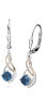 Decent bicolor earrings with stones SVLE0637SH8M100
