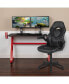 Фото #4 товара Gaming Desk And Racing Chair Set With Cup Holder And Headphone Hook