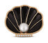 Charming gilded shell brooch with pearl 2in1 JL0764