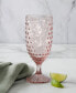 Фото #3 товара Стаканы из стекла ручной работы Martha Stewart Chauncey Hobnail Goblet, набор из 4