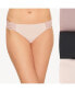 ფოტო #1 პროდუქტის Women's B.Bare 3 Pack Thong Underwear 970367