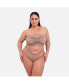 Plus Size Danica Knotted Bandeau Swim Top - Taupe