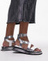 Фото #1 товара Topshop Jasmine chunky sandal in silver