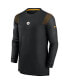 ფოტო #3 პროდუქტის Men's Black Pittsburgh Steelers Sideline Player Uv Performance Long Sleeve T-shirt