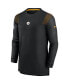 Фото #3 товара Men's Black Pittsburgh Steelers Sideline Player Uv Performance Long Sleeve T-shirt