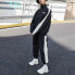 Фото #4 товара 李宁 运动宽松夹克裤子套装 男款 黑色 / LiNing AACQ015-1