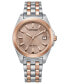 ფოტო #1 პროდუქტის Eco-Drive Women's Corso Two-Tone Stainless Steel Bracelet Watch 33mm