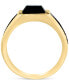 ფოტო #4 პროდუქტის EFFY® Men's Onyx & Diamond (1/4 ct. t.w.) Ring in 14k Gold-Plated Sterling Silver