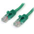 Фото #9 товара Cat5e Patch Cable with Snagless RJ45 Connectors - 1m - Green - 1 m - Cat5e - U/UTP (UTP) - RJ-45 - RJ-45