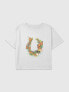 Фото #1 товара Kids Horseshoe Floral Graphic Boxy Crop Tee