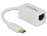 Delock 65906 - USB Type-C - RJ-45 - RJ-45 - White - 0.135 m - Activity - Power