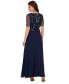 ფოტო #2 პროდუქტის Women's Embellished Elbow-Sleeve Gown