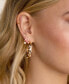 ფოტო #3 პროდუქტის 18K Gold Plated and Imitation Pearl Studded Hoops