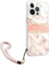 Guess Guess GUHCP13XKMABPI iPhone 13 Pro Max 6,7" różowy/pink hardcase Marble Strap Collection