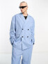 Weekday Klas co-ord loose fit blazer in powder blue exclusive to ASOS