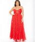 Фото #1 товара Women's Plus Size Keyhole Detail Chiffon Sleeveless Gown