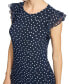 ფოტო #3 პროდუქტის Women's Dot-Print Flutter-Sleeve Dress
