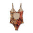 Фото #5 товара Women's Underwire Keyhole One Piece Swimsuit - Shade & Shore Tiger Print 34C