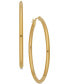 ფოტო #1 პროდუქტის Polished Tube Hoop Earrings in 14k Gold