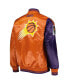 ფოტო #3 პროდუქტის Men's Purple, Orange Phoenix Suns Fast Break Satin Full-Snap Jacket