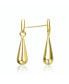 ფოტო #1 პროდუქტის Chic 14K Gold Plated cubic zirconia Drop Earrings