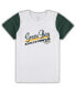 ფოტო #2 პროდუქტის Women's White, Green Green Bay Packers Plus Size Downfield T-shirt and Shorts Sleep Set