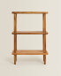 Acacia wood shelving unit