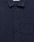 Фото #4 товара Men's Double-Faced Pockets Detail Wool Overshirt