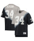 Фото #1 товара Men's Bo Jackson Black, Silver Las Vegas Raiders Retired Player Name and Number Diagonal Tie-Dye V-Neck T-shirt