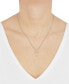 ფოტო #2 პროდუქტის Lab Grown Diamond Cross Pendant Necklace (1/2 ct. t.w.) in 14k White Gold, 16" + 2" extender