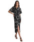 ფოტო #1 პროდუქტის Women's Collared Short-Sleeve Shirtdress