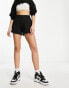 Фото #2 товара Il Sarto drawstring shorts co-ord with seam detail in black