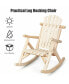 Log Rocking Chair Wood Single Porch Rocker Lounge Patio Deck Furniture