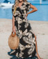 ფოტო #2 პროდუქტის Women's Tropical Plunging-V Maxi Cover Up Dress