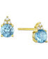 ფოტო #18 პროდუქტის Gemstone & Diamond Accent Stud Earrings