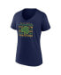 ფოტო #3 პროდუქტის Women's Navy Notre Dame Fighting Irish Play Like A Champion Today V-Neck T-shirt