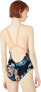 Фото #2 товара Roxy Women's 239710 Juniors' Printed Strappy Back One Piece Swimsuit Size XS