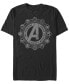 Фото #1 товара Men's Avenger Emblems Short Sleeve Crew T-shirt