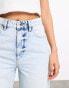 Фото #5 товара ASOS DESIGN Weekend Collective mom jean with turn up detail in light wash