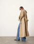 ASOS EDITION oversized pocket detail trench coat in camel