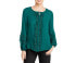 KOBI HALPERIN 289022 Layne Long Sleeve Silk Blouse, Size X-Small in Jade