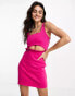 Фото #2 товара Waven welby cut out stretch denim mini dress in hyper pink