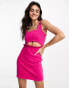 Фото #1 товара Waven welby cut out stretch denim mini dress in hyper pink