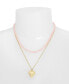 ფოტო #3 პროდუქტის Faux Stone Puffy Heart Layered Necklace