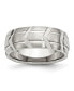 Фото #1 товара Stainless Steel Brushed and Polished 8mm Grooved Band Ring