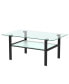 Фото #6 товара Transparent Glass Coffee Table, Modern Simple, Living Room Coffee Table, Side Center Table