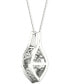 Diamond Wishbone 18" Pendant Necklace (1/4 ct. t.w.) in 10k White Gold