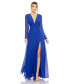 ფოტო #1 პროდუქტის Women's Ieena V-Neck Front Twist Long Sleeve Gown