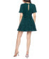 ფოტო #5 პროდუქტის Juniors' Bodre Ruffle-Sleeve Tiered Mini Dress