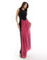 Фото #1 товара ASOS DESIGN sleeveless drape detail maxi dress in black with contrast pink